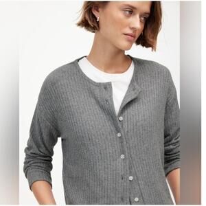 NWT Madewell Relaxed Button-Front Cardigan Gray S